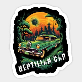 reptilian car Sticker